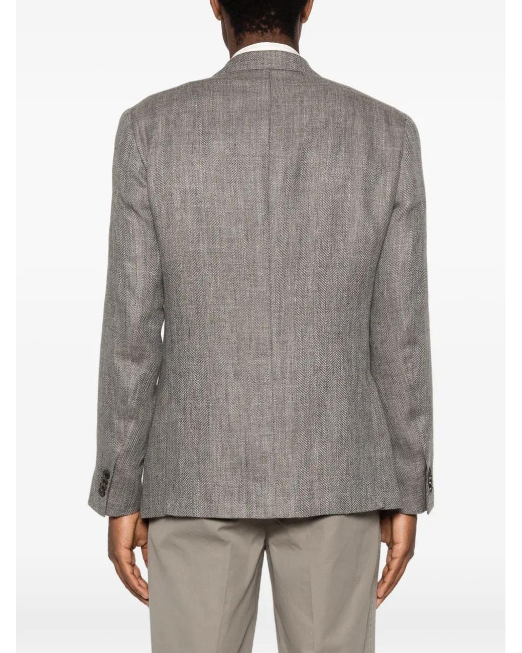 Corneliani Sakko Mit Fischgrätenmuster in Gray für Herren