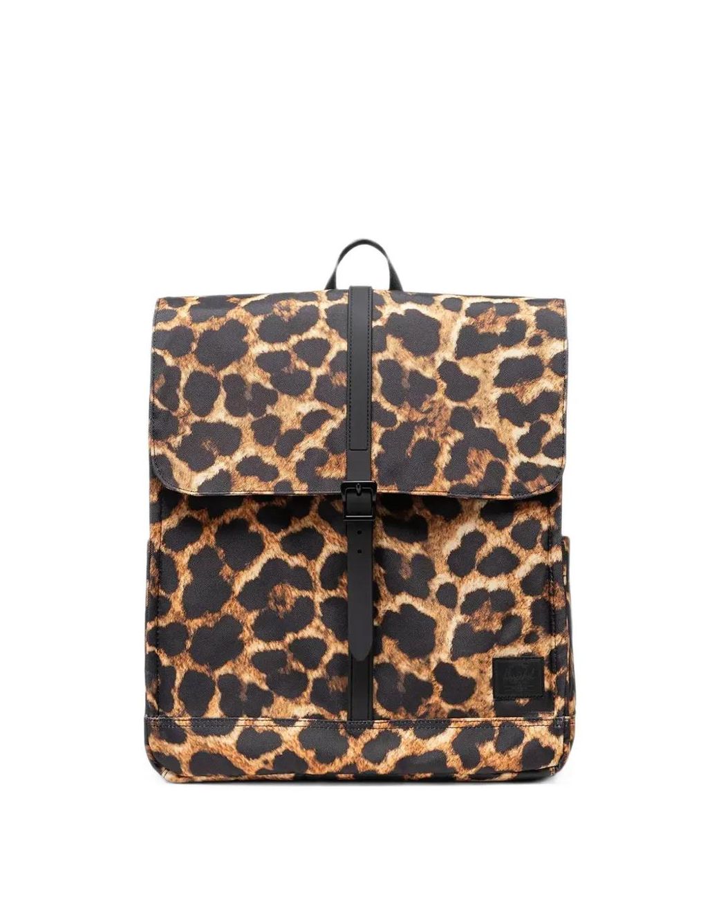 Herschel Supply Co. Black City Leopard-Print Buckle-Fastening Backpack