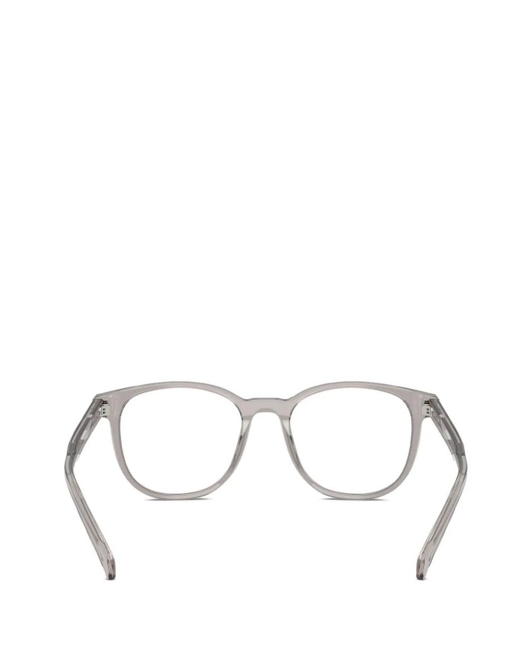 Prada Gray Round-Frame Glasses
