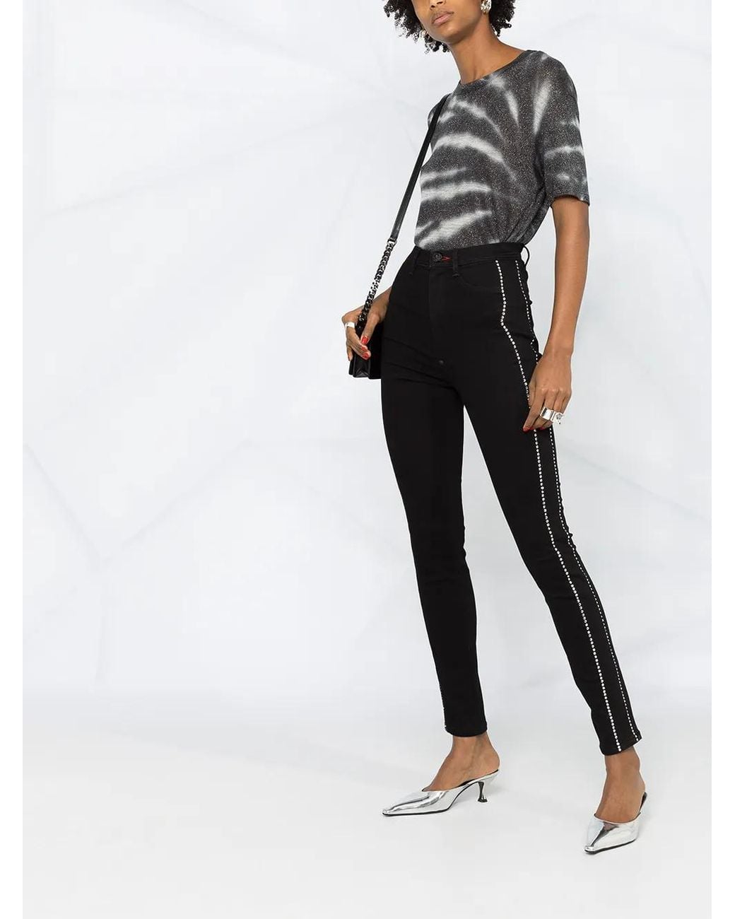 Philipp Plein Black High-Waisted Skinny Jeans