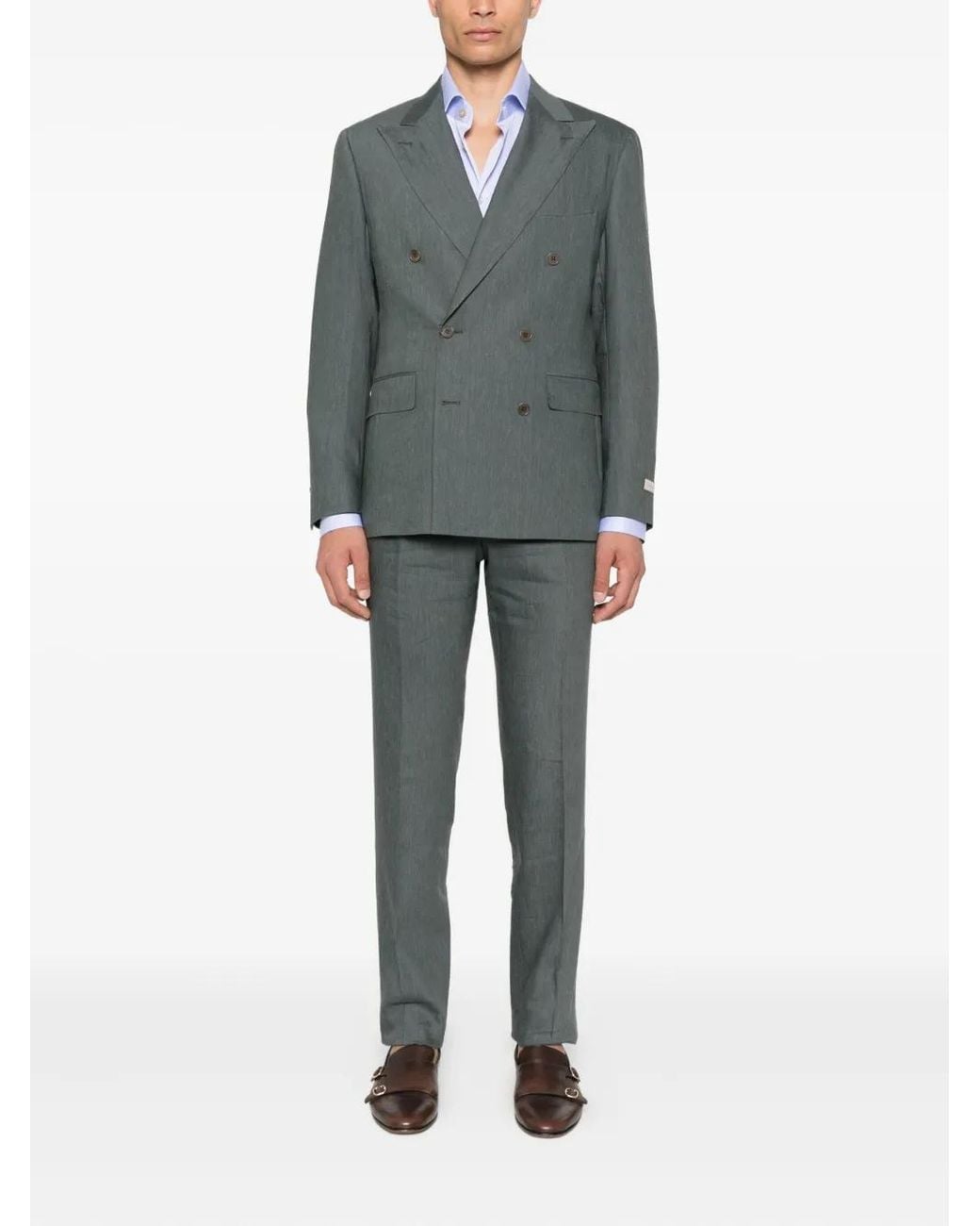 Kiton White Long-Sleeve Button-Down Shirt for men