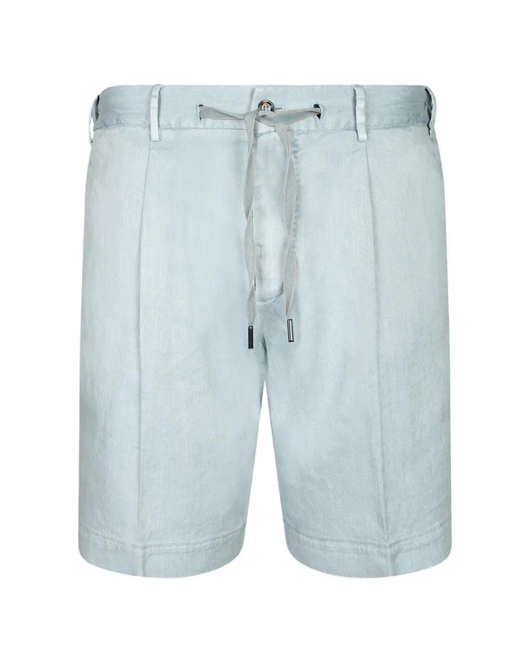 Dell'Oglio Blue Pleated Drawstring Shorts for men