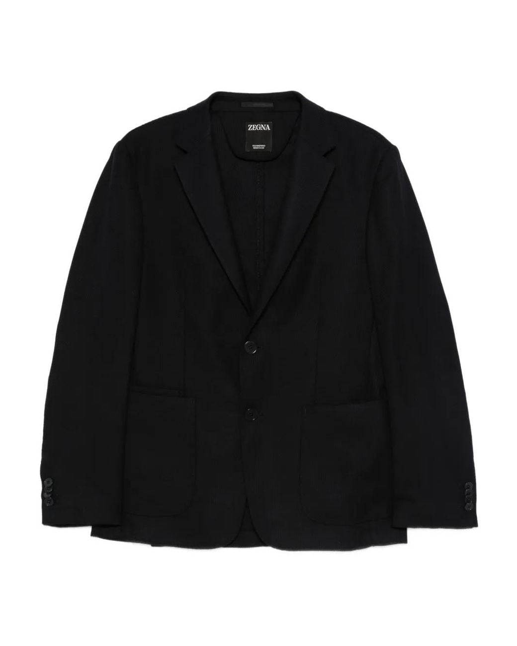 Zegna Black Single-Breasted Blazer for men