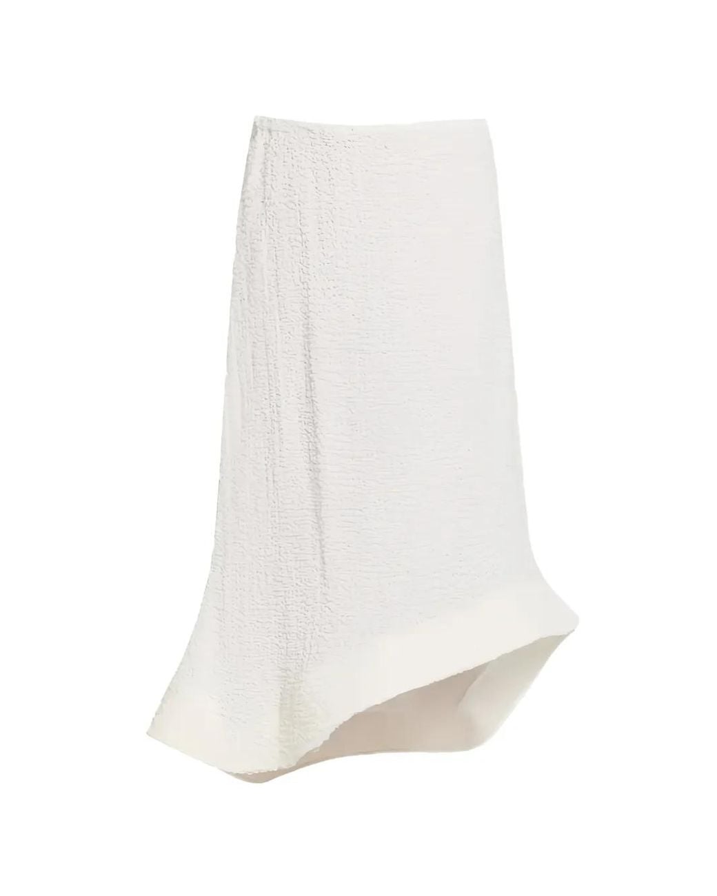 Melitta Baumeister White Asymmetric Bouclé Skirt