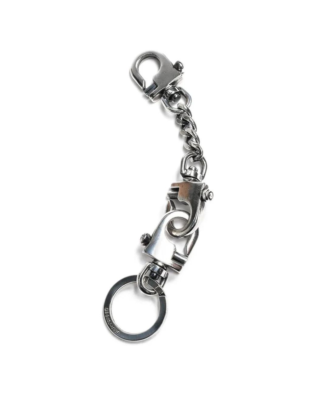 CEDARWOOD White Clink Curb-Chain Keychain for men