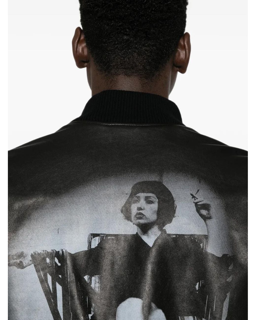 Undercover Black X Cindy Sherman Graphic-Print Leather Jacket for men