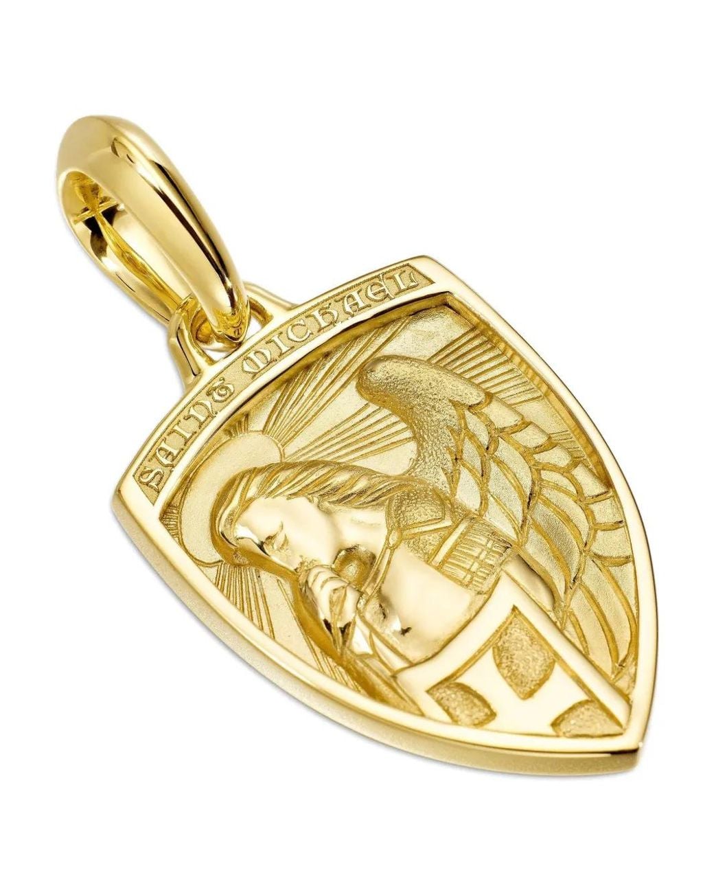 David Yurman Metallic 18Kt St. Michael Amulet (26Mm) for men