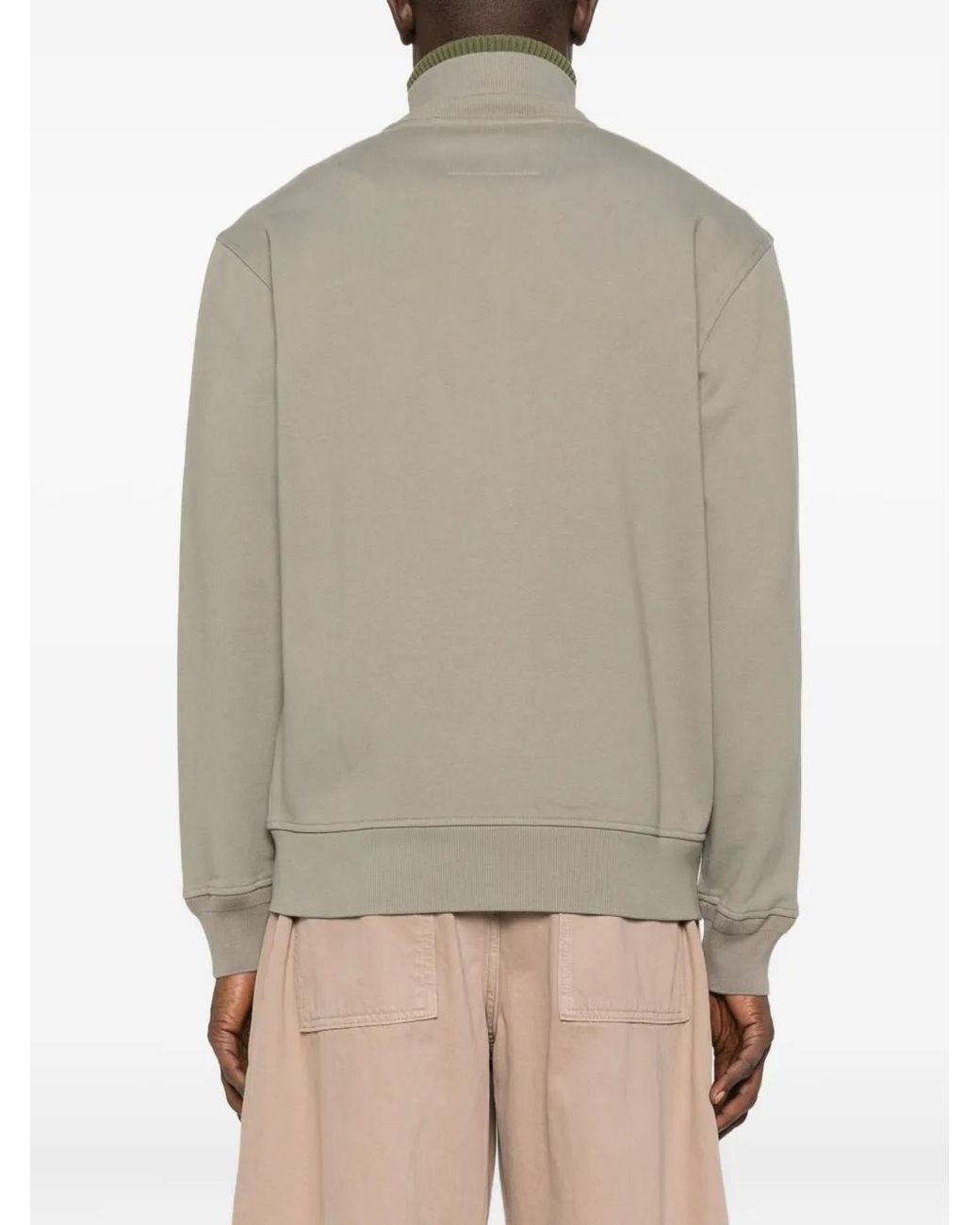 C P Company Gray Zip-Up Sweatshirt for men