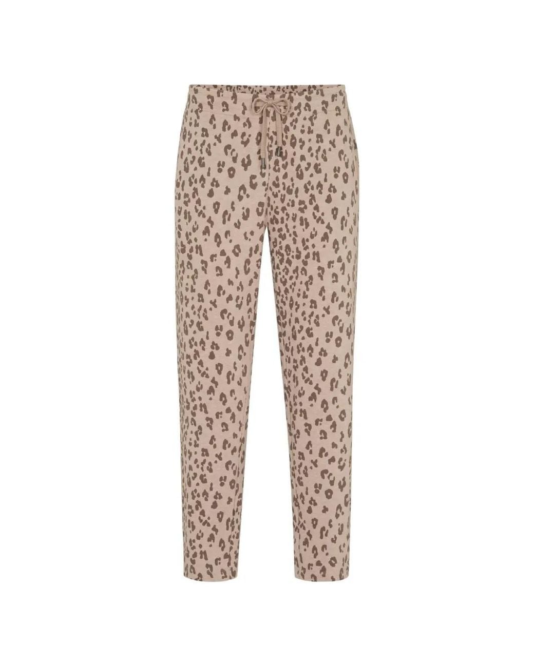 Juvia Natural Animal-Print Drawstring Track Pants
