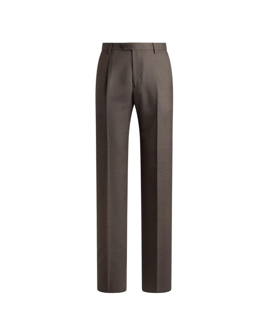 Etro Gray Pantalon En Flanelle De Laine À Pli for men