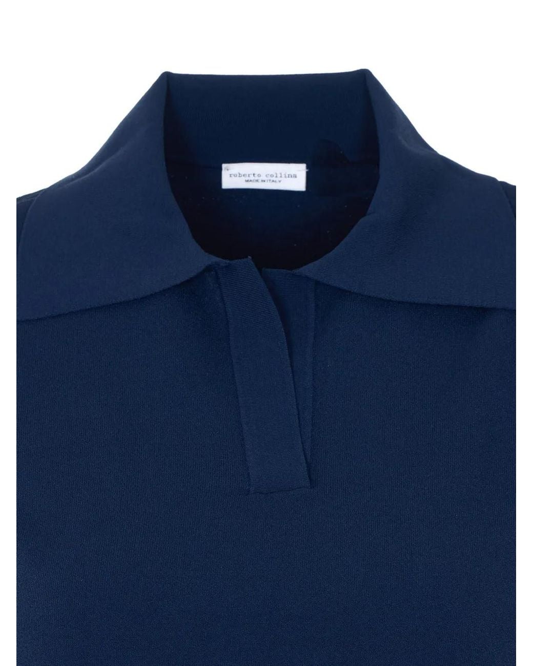 Roberto Collina Blue Polo-Collar T-Shirt