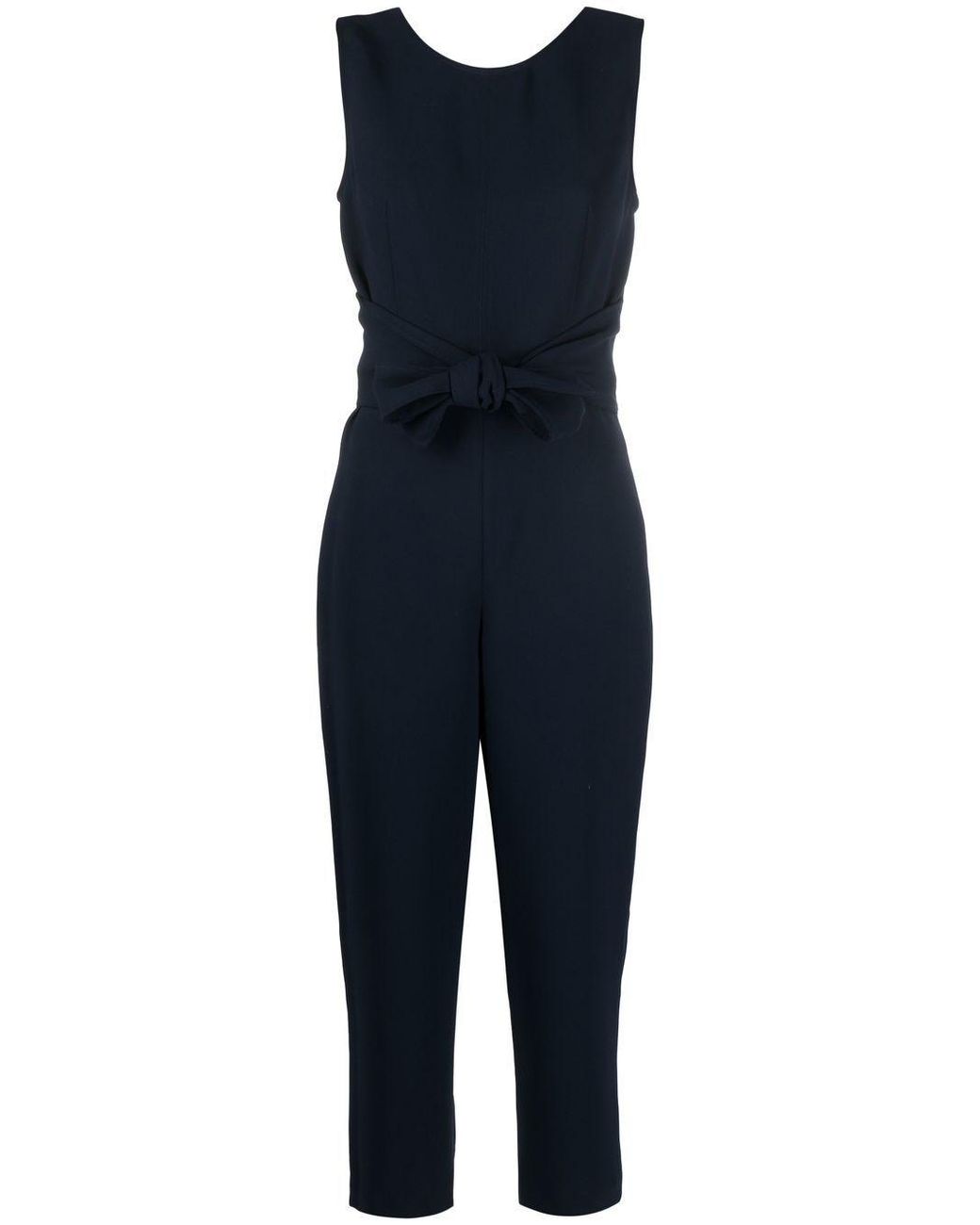 Claudie Pierlot Sleeveless Tied-waist Jumpsuit in Blue | Lyst