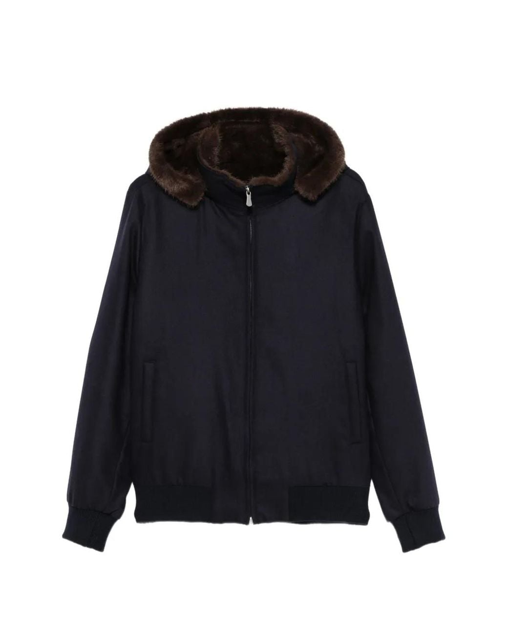Fileria Black Zip-Up Hooded Jacket for men
