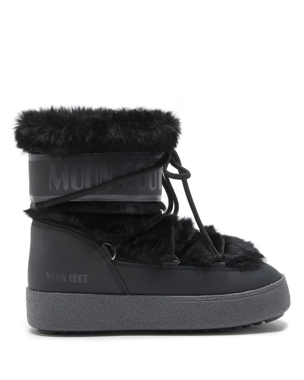 Moon Boot Black Stiefel Aus Faux Fur