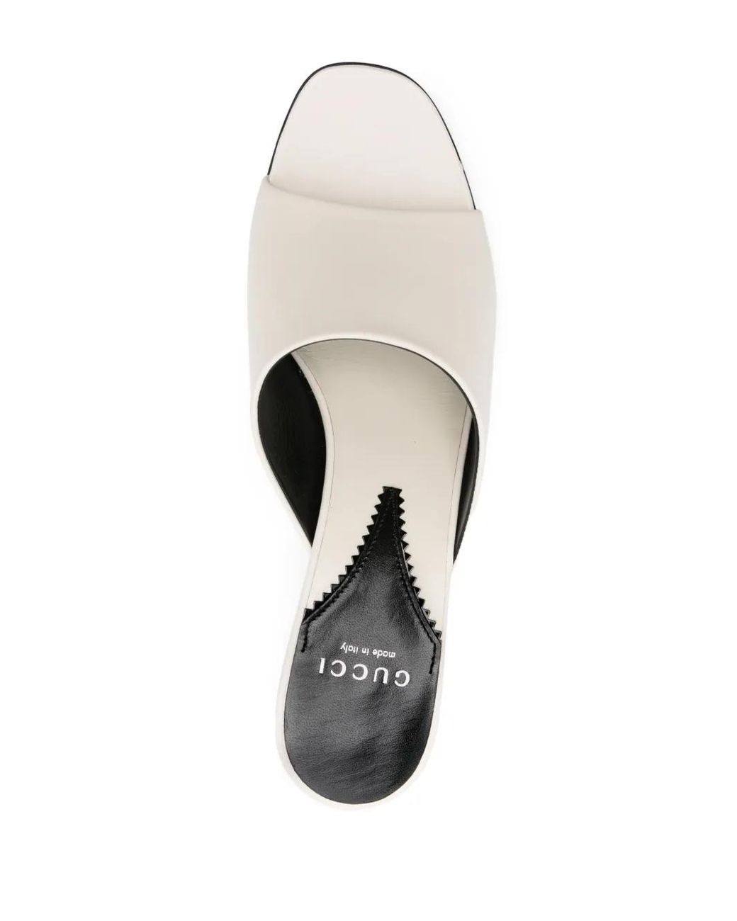 Gucci White Gg Heeled Sandals