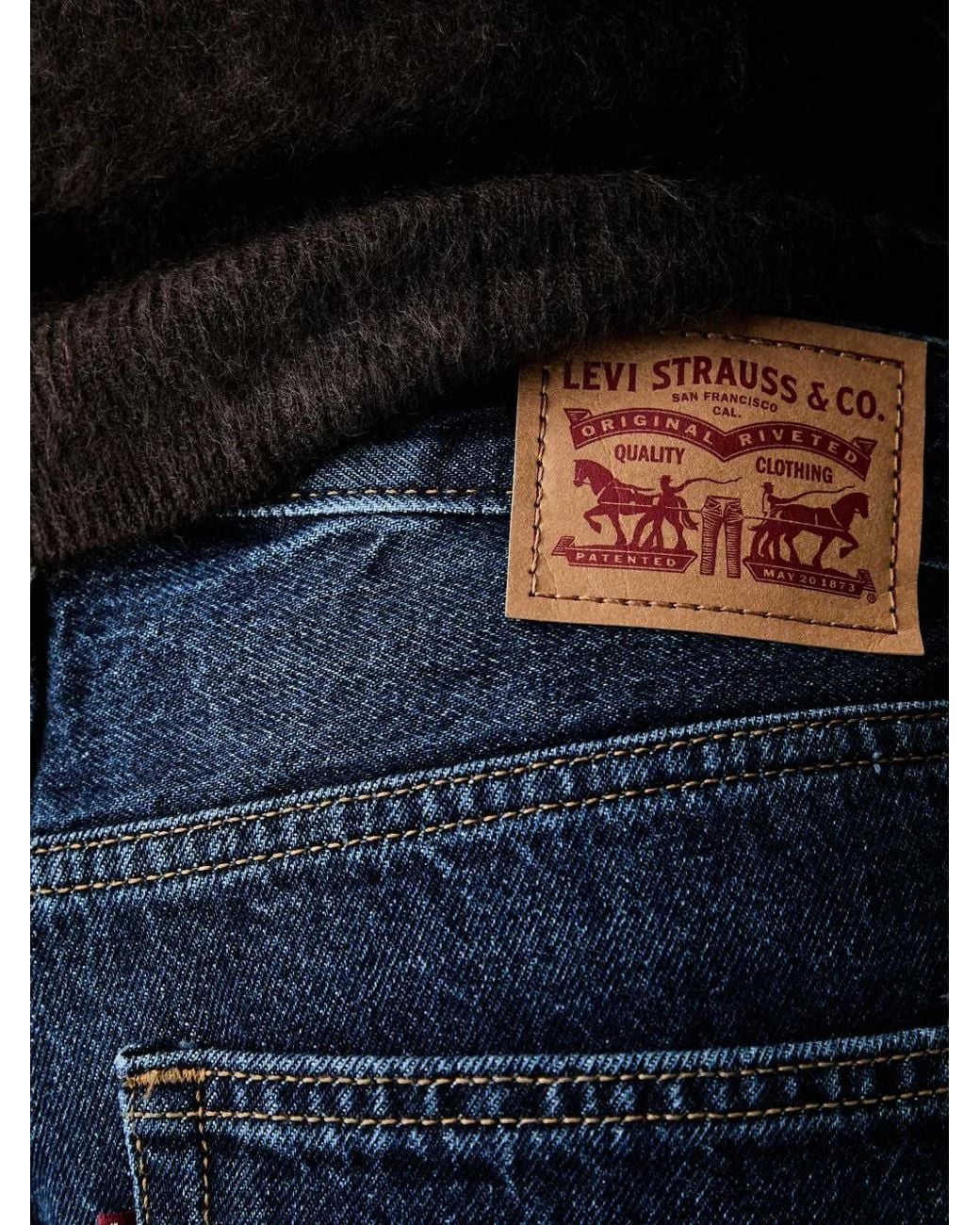 Levi's Blue Faded Wide-Leg Jeans