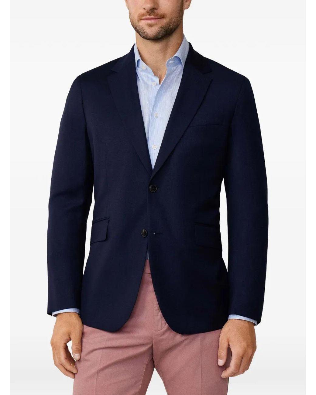 Hackett Wollen Hopsack Blazer in het Blue voor heren