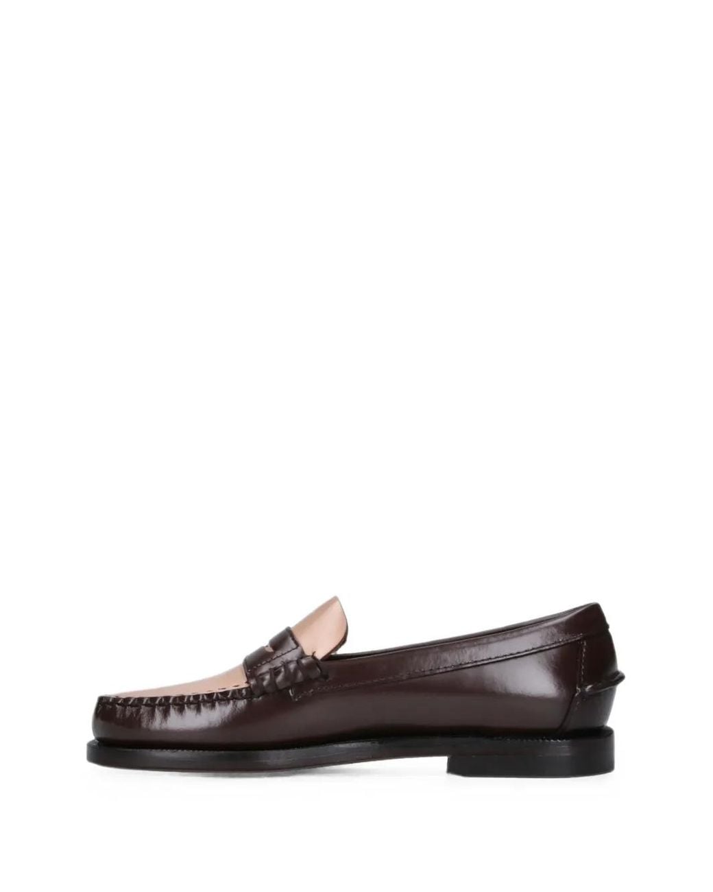 Sebago White Two-Tone Penny Loafers