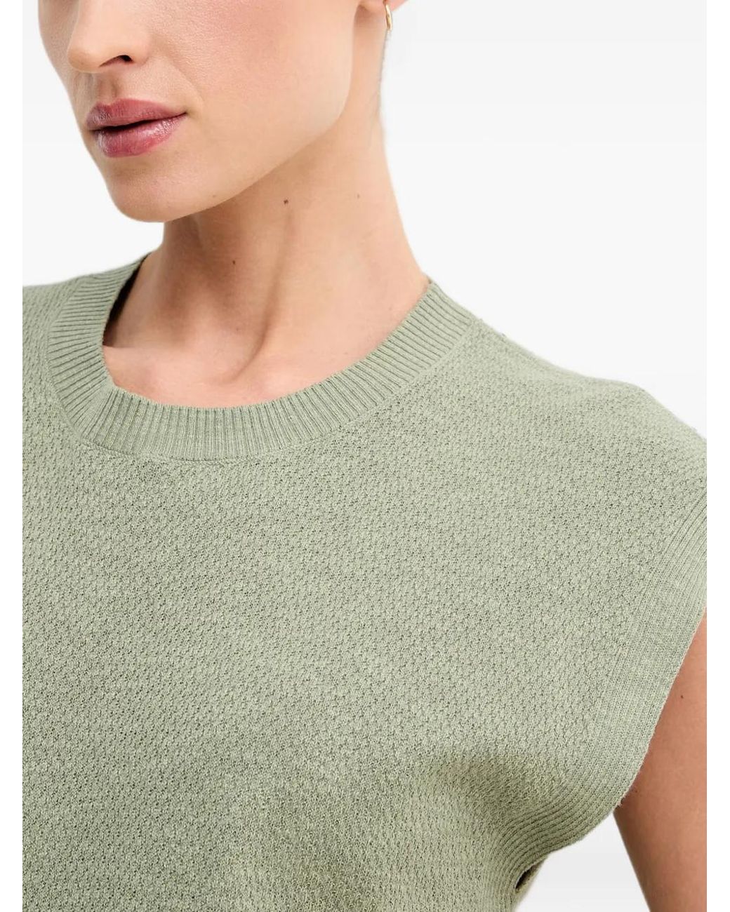 Chaleco Con Ribete De Canalé Benetton de color Gray