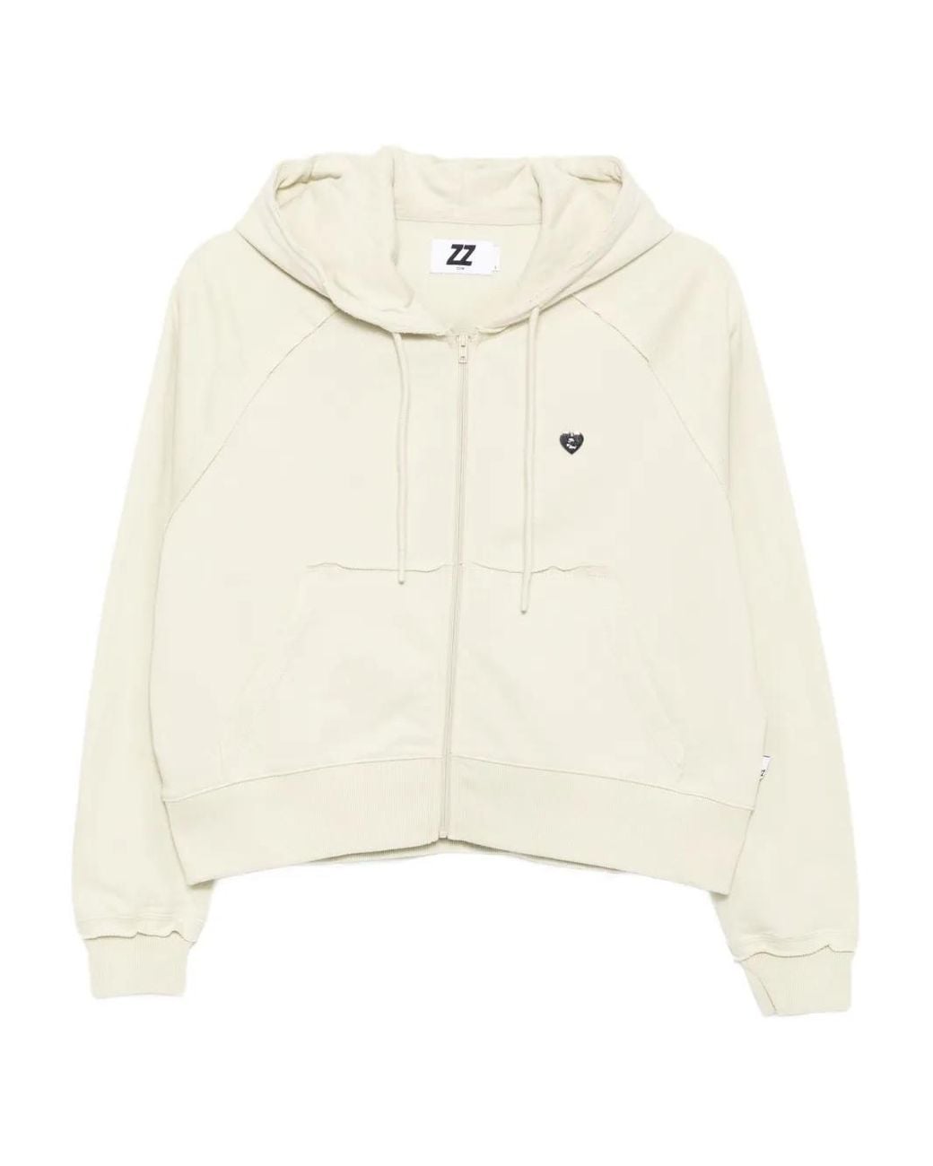 Izzue White Distressed Cotton Hoodie