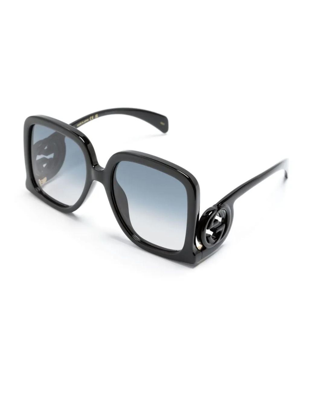 Gucci Blue Interlocking-G Oversize-Frame Sunglasses