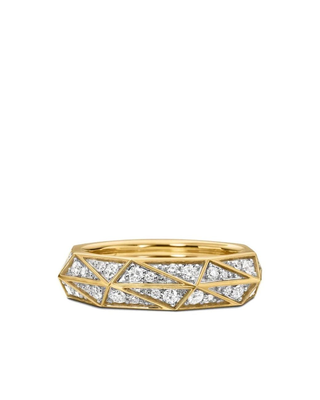 David Yurman Metallic 18Kt Torqued Faceted Diamond Ring (6Mm) for men
