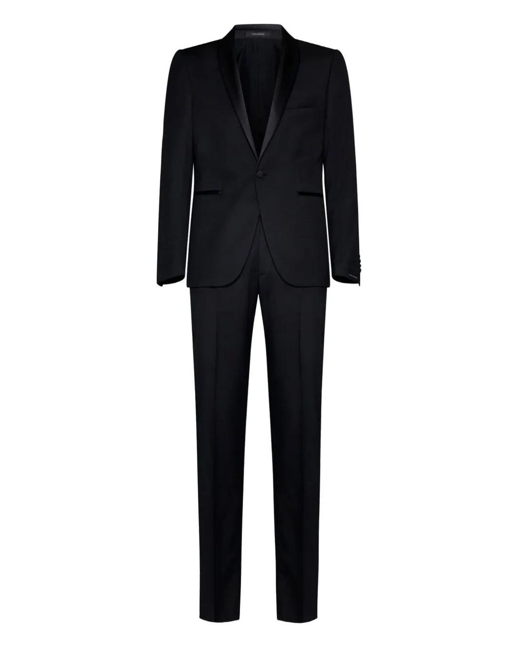 Tagliatore Black Satin-Shawl Lapels Tuxedo for men