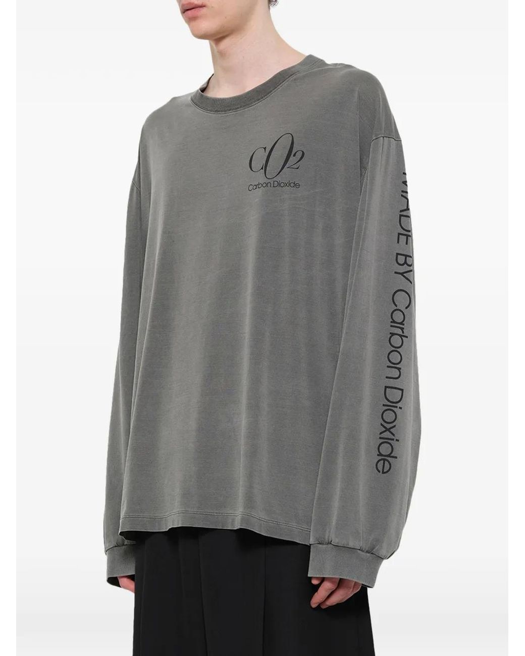 Doublet Gray Co2 Air Yarn Long-Sleeve T-Shirt for men