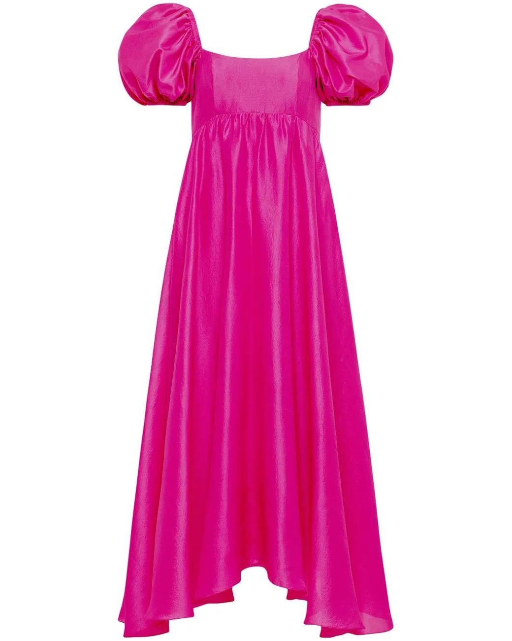 Azeeza Pink Rory Silk Midi Dress