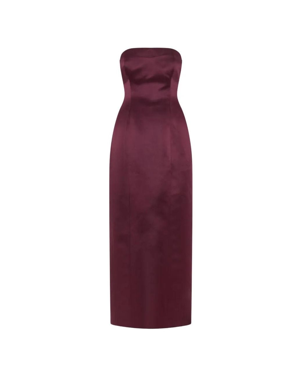 Nicholas Purple Kasia Strapless Midi Dress
