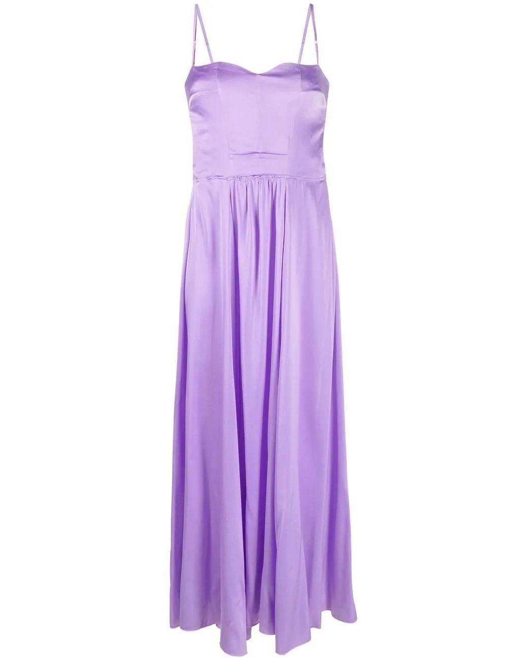 Forte_forte Purple A-Line Silk-Blend Dress