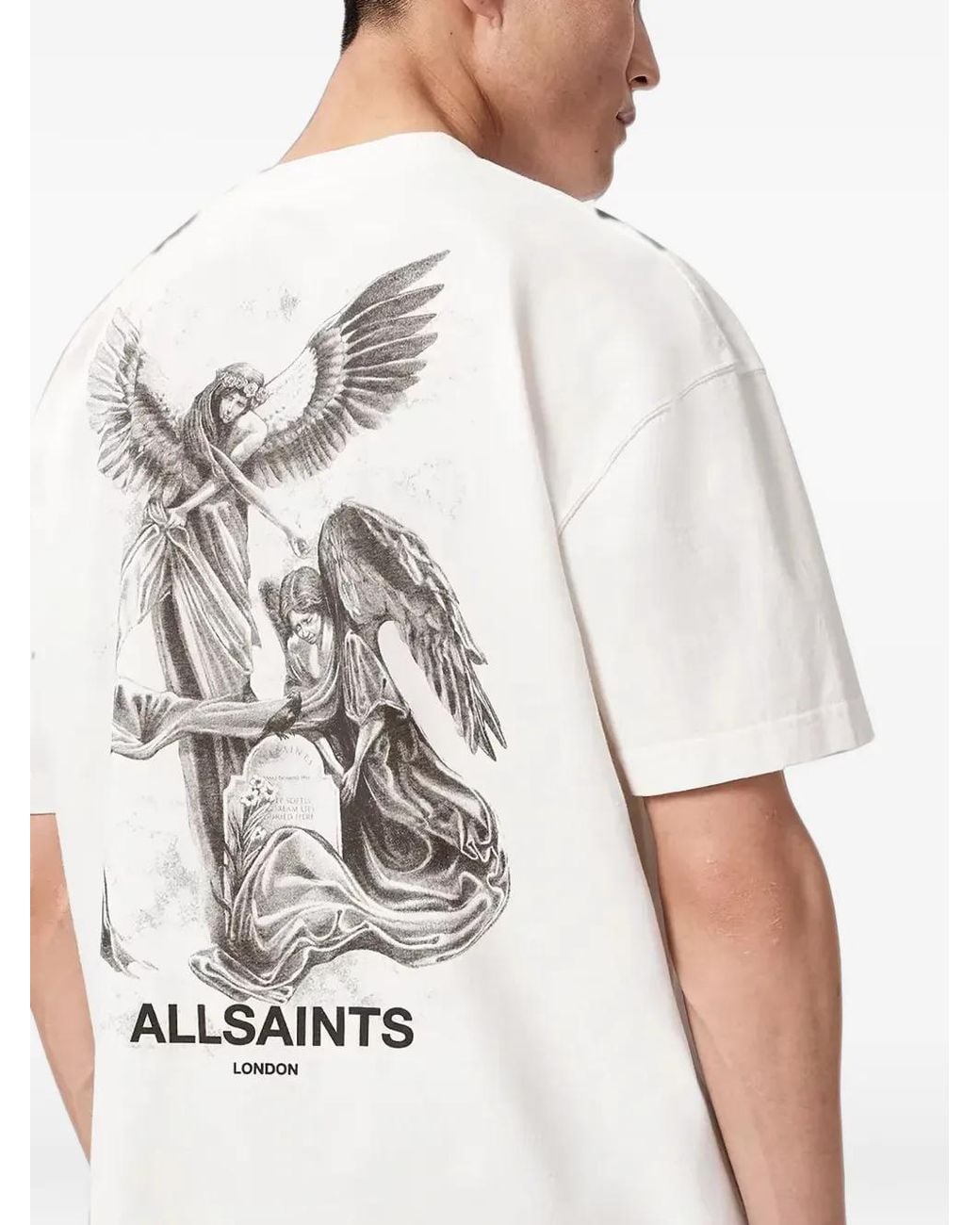 AllSaints White Seraph T-Shirt for men
