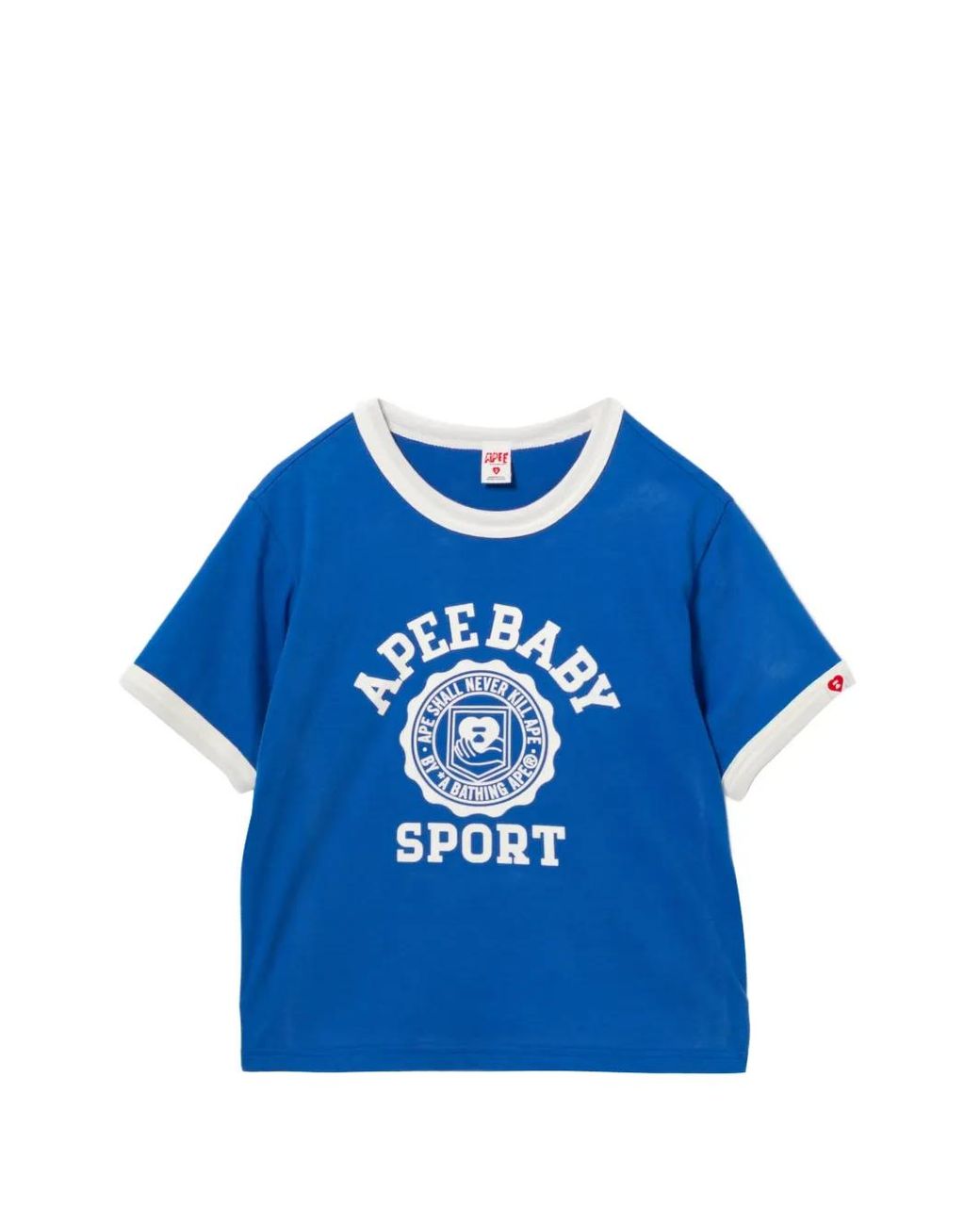 AAPE BY A BATHING AP Blue Graphic Ringer T-Shirt