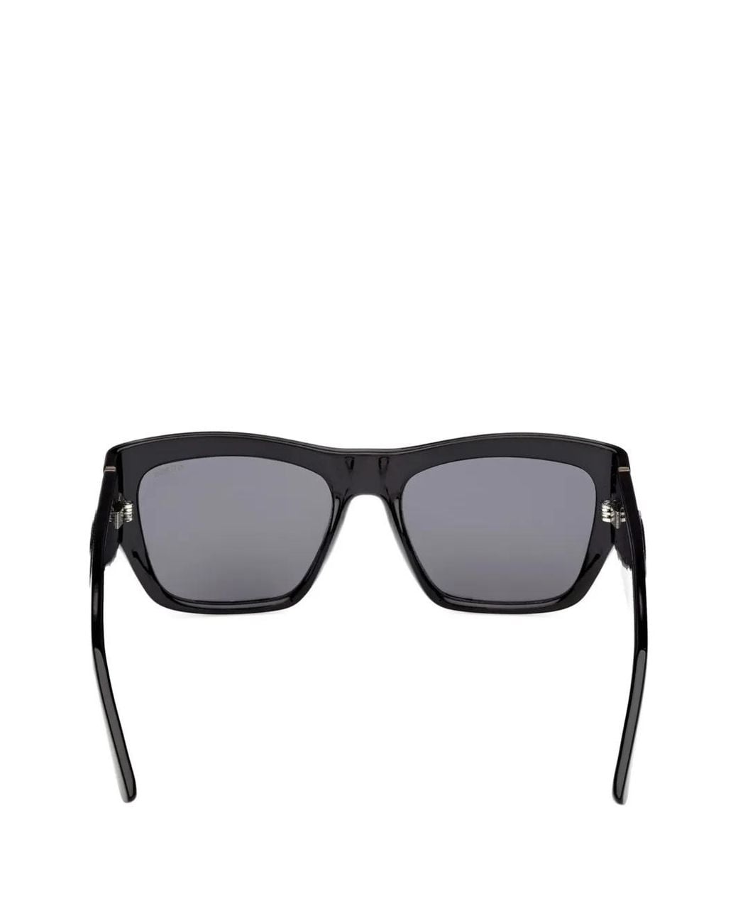 Guess Gray Rectangle-Frame Logo-Plaque Sunglasses