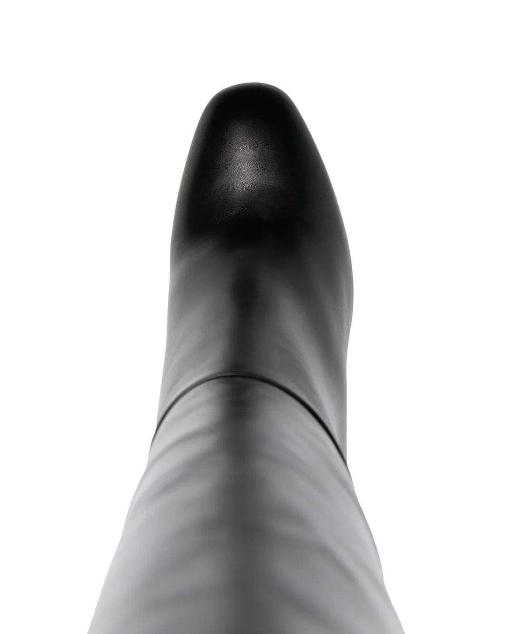 Aquazzura Black Sellier 85Mm Leather Knee Boots