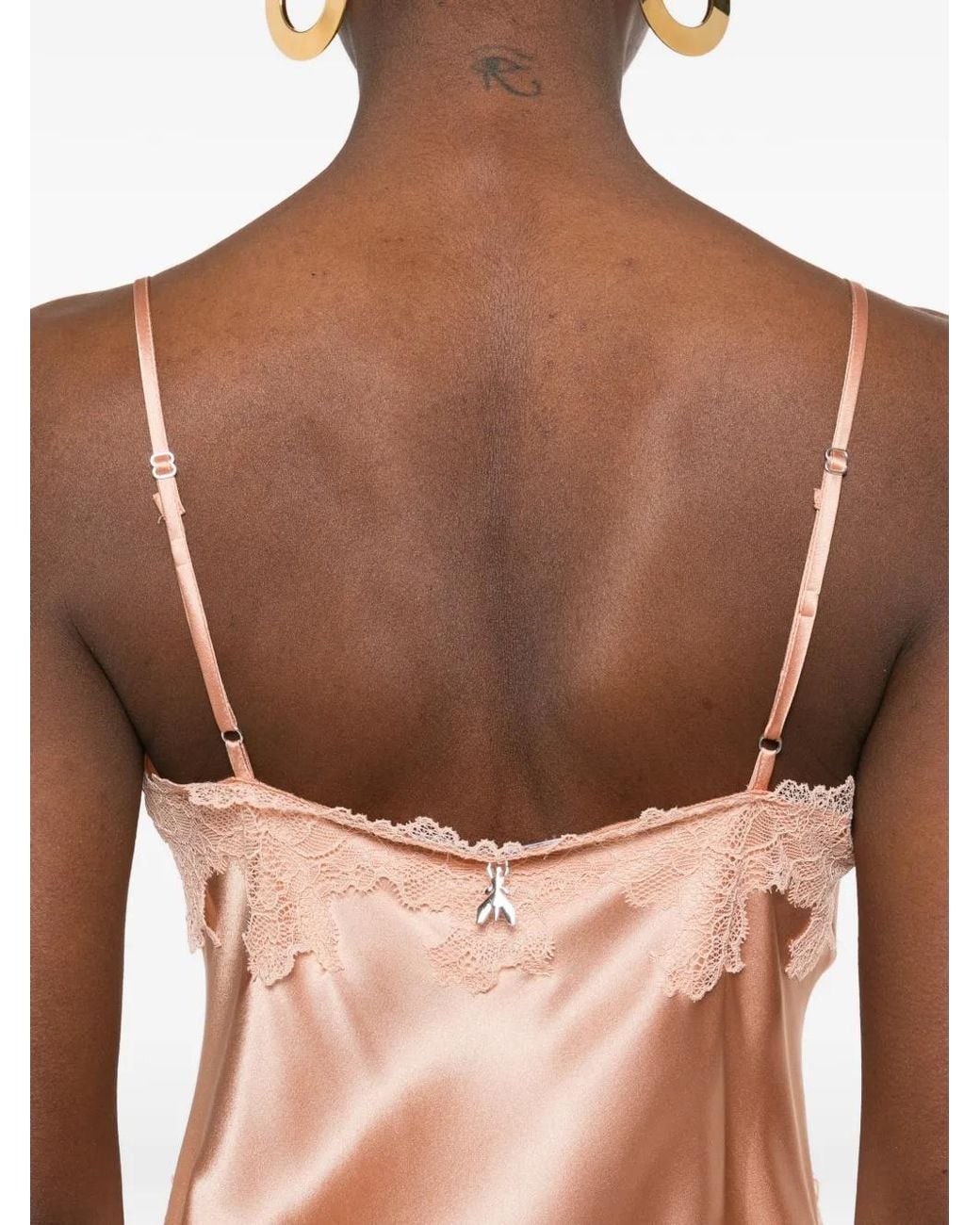 Patrizia Pepe Pink Lace Satin Midi Dress