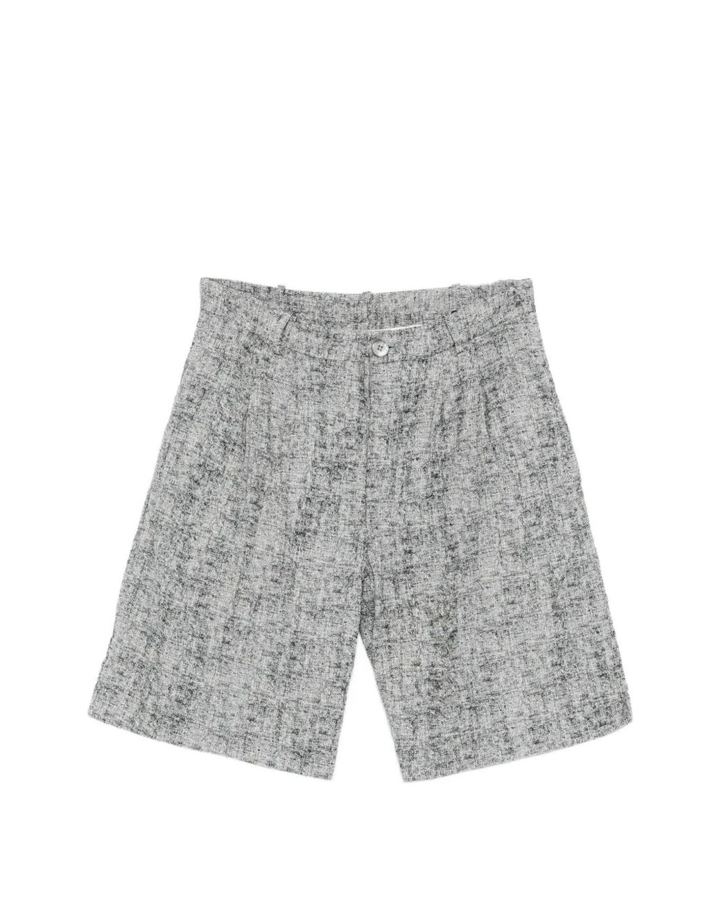 K'ANG Gray Short Plissé À Effet Usé for men