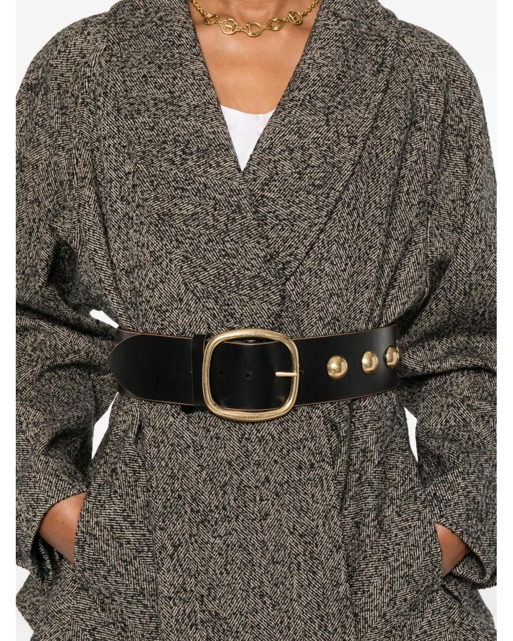 Chloé Green Double-Breasted Flared Jacket