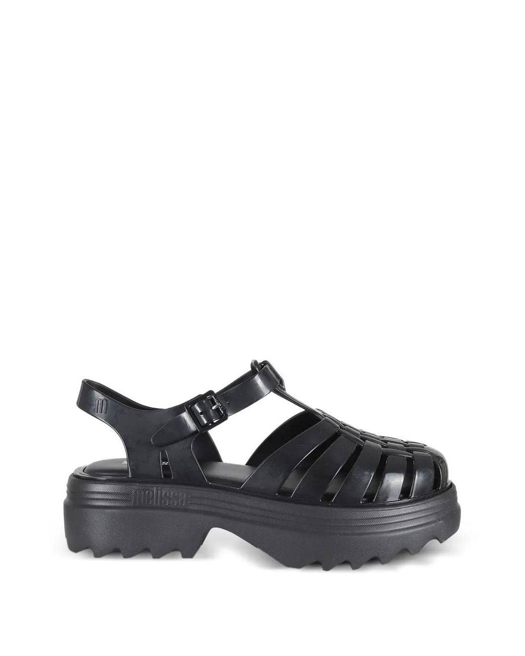 Melissa Black Buckle-Detail Sandals