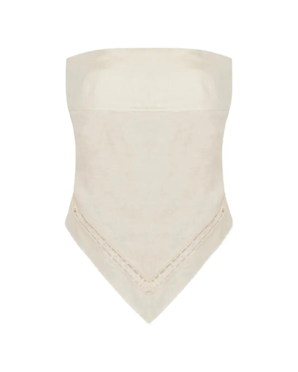 Jonathan Simkhai White Lahni Cutout Strapless Top