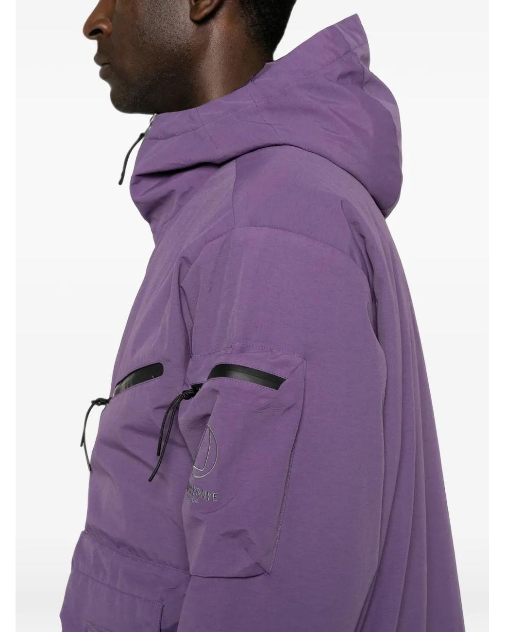 Murphy & Nye Purple Hooded Multi-Pocket Jacket for men