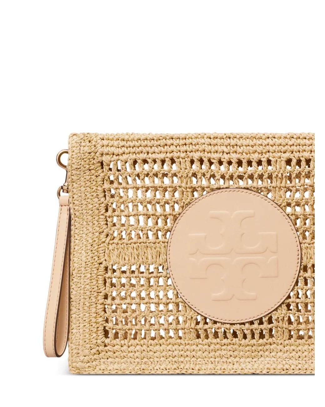 Tory Burch Natural Ella Hand-Crocheted Pouch