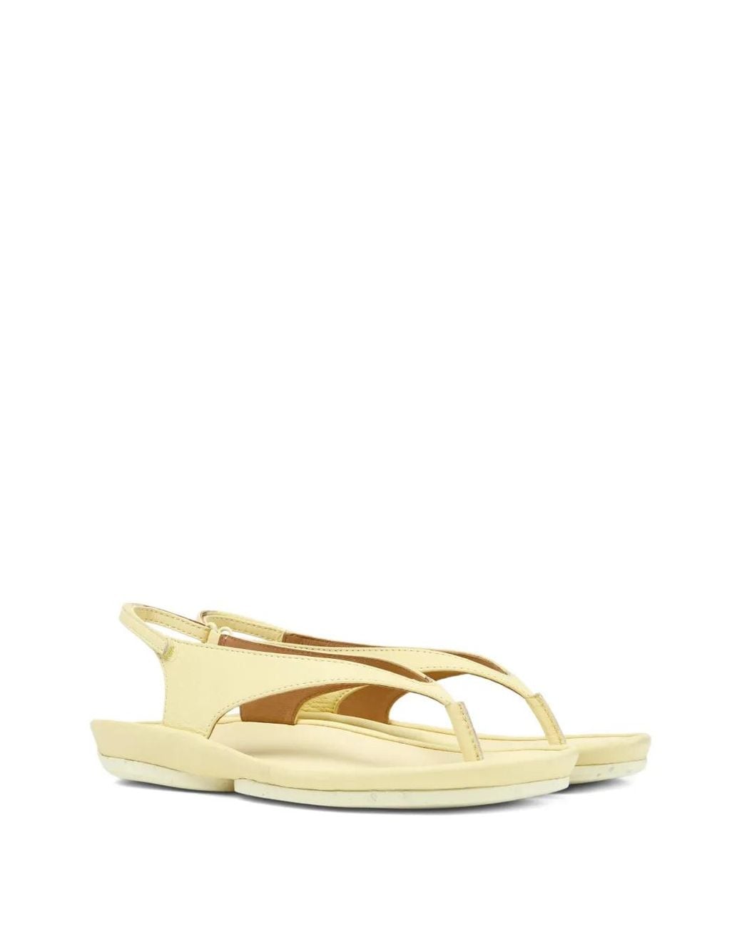 Camper Natural Right Isla Leather Sandals