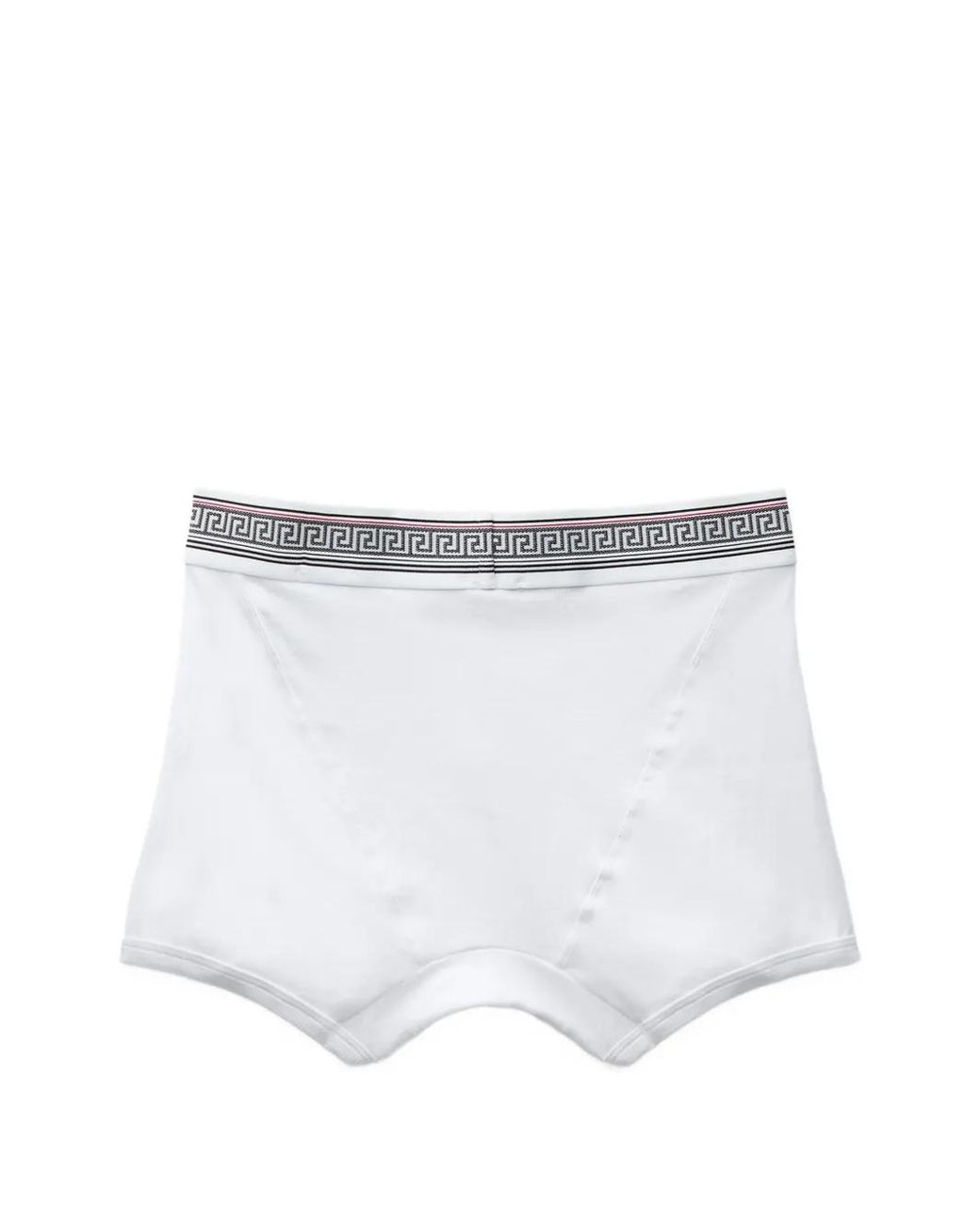 Versace White Ribbed Cotton-Jersey Trunks for men