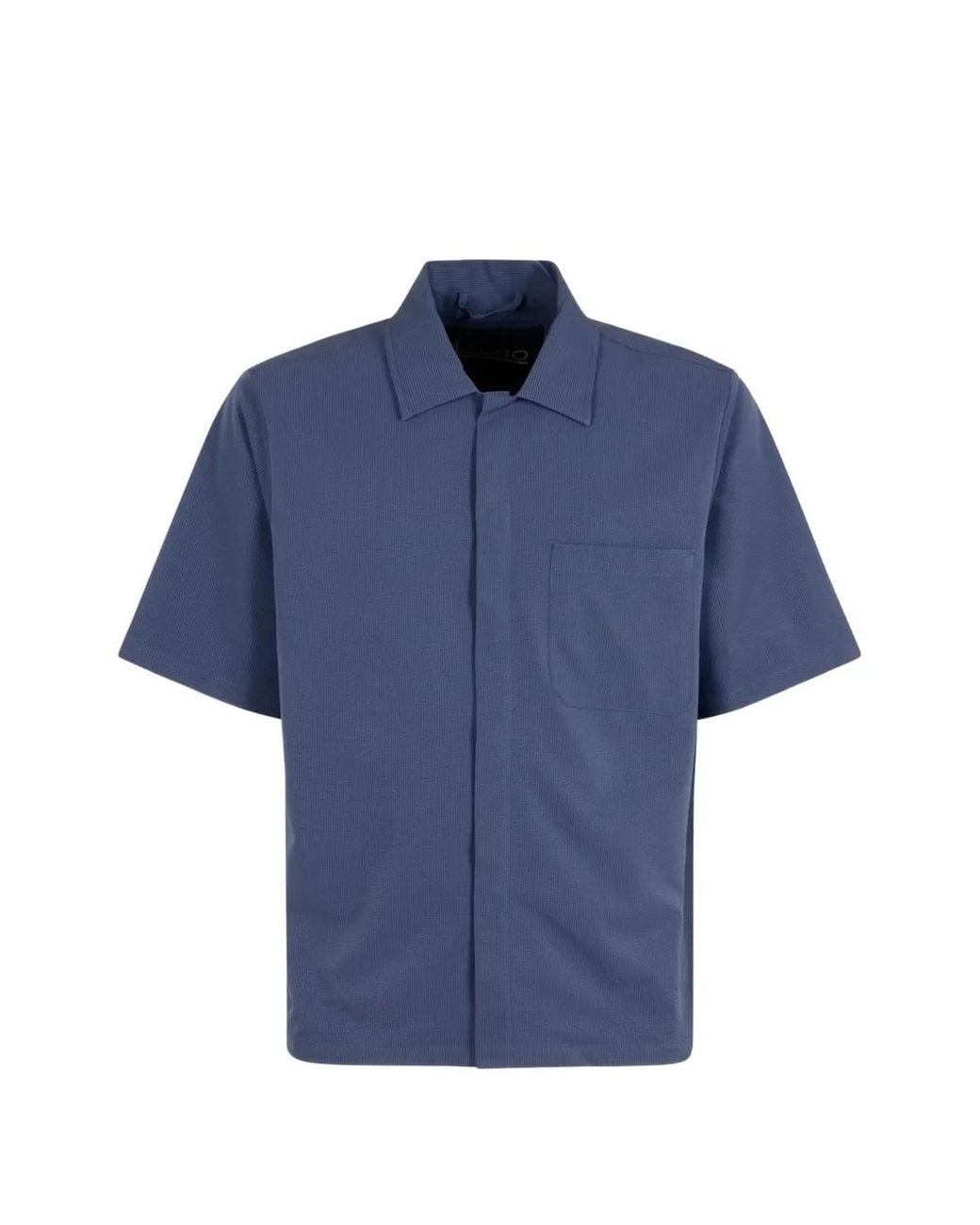 Herno Blue Chest-Pocket Shirt for men