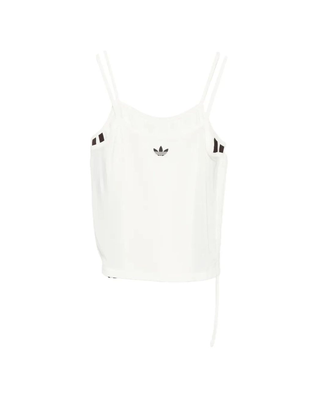 Adidas White Double-Layered Tank Top