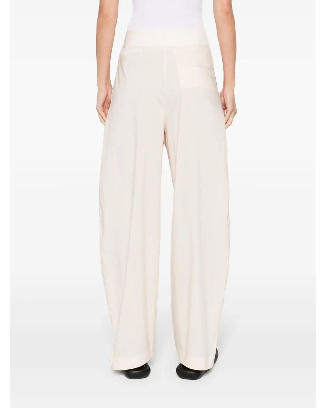 Pinko White Papillon Palazzo Pants
