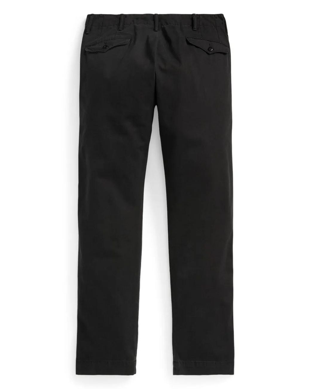RRL Black Regular Cotton Trousers for men