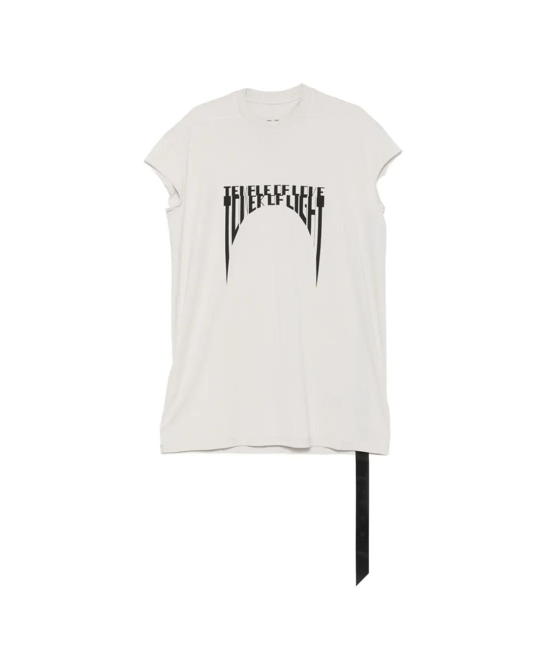 Rick Owens White Graphic-Print Sleeveless T-Shirt for men