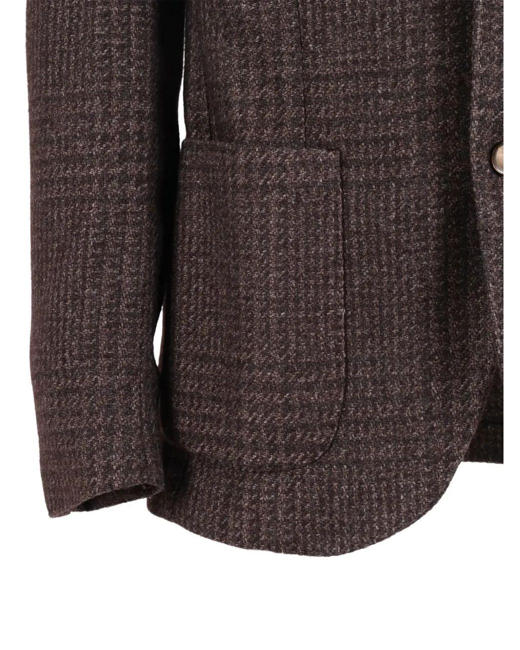 L.b.m. 1911 Brown Checked Single-Breasted Blazer for men